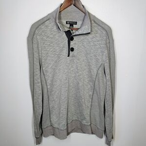 INC International Concepts Mens Henley Shirt Gray Size Large Pullover Classic